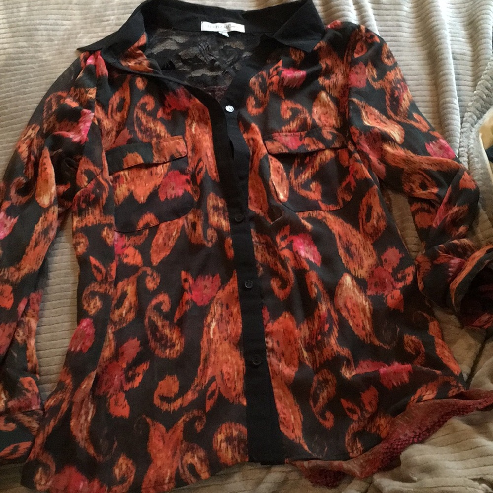 Sheer printed top